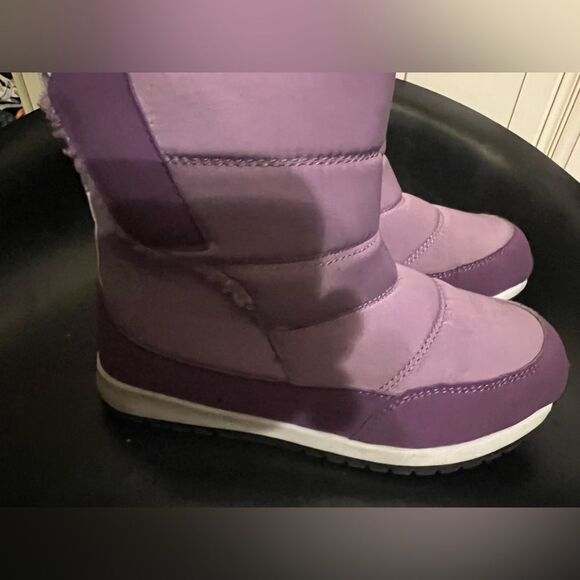 ZELLA Kids Quilted Fleece Lined Snow Boot Sz 1 - Picture 1 of 13